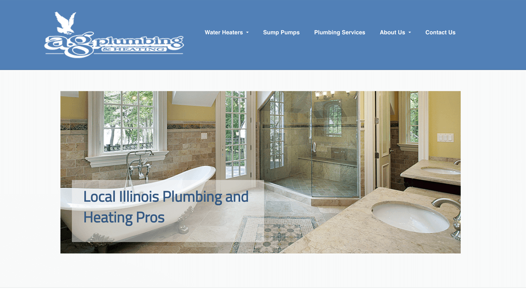 AG Plumbing and Heating website design